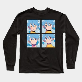 Anime Girl Cartoon Style - Manga Girl Long Sleeve T-Shirt